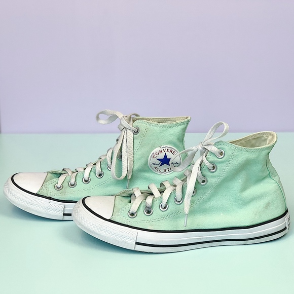 aqua converse high tops